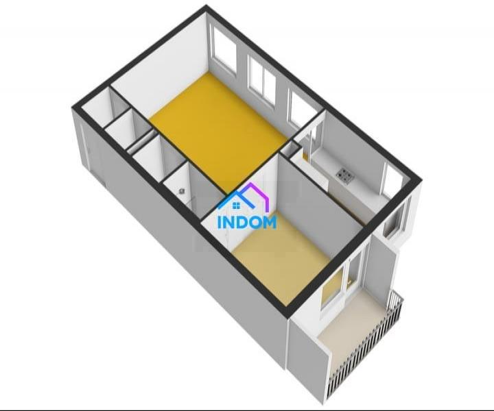 2 Комнатная квартира в Amsterdam-Oost - План этажа