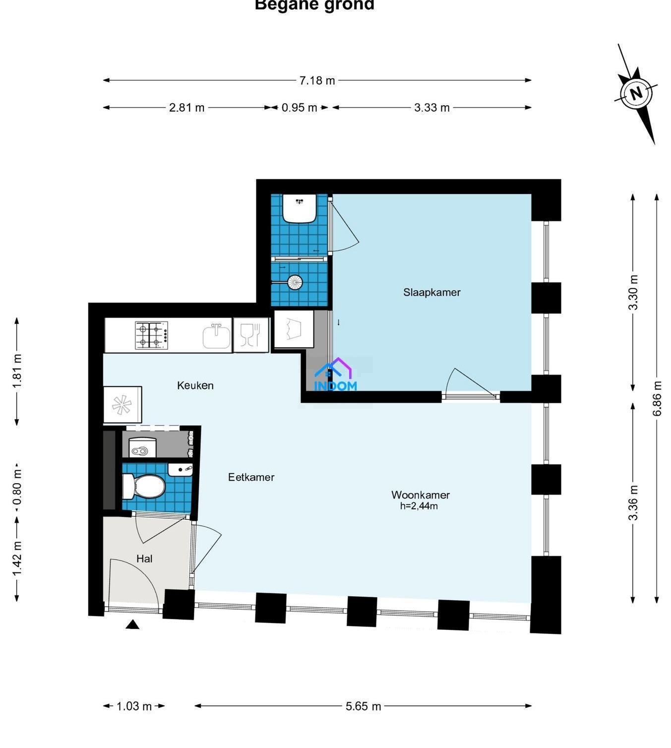 Квартира в центре 43 м2 - План этажа