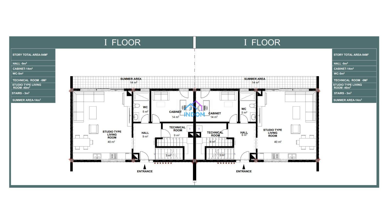 Town House во Мцхета , 15 км до Тбилиси - План этажа
